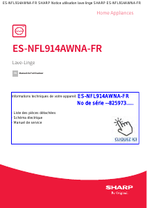 Mode d’emploi Sharp ES-NFL914AWNA-FR Lave-linge
