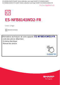 Mode d’emploi Sharp ES-NFB8141WD2-FR Lave-linge