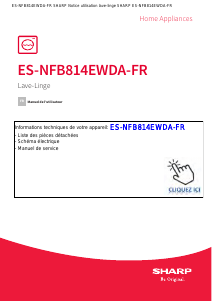 Mode d’emploi Sharp ES-NFB814EWDA-FR Lave-linge