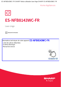 Mode d’emploi Sharp ES-NFB8143WC-FR Lave-linge