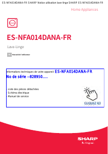 Mode d’emploi Sharp ES-NFA014DANA-FR Lave-linge