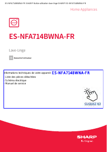 Mode d’emploi Sharp ES-NFA714BWNA-FR Lave-linge