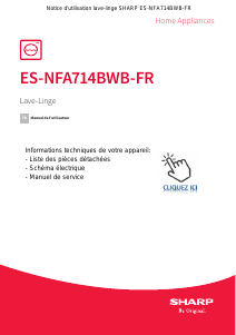 Mode d’emploi Sharp ES-NFA714BWB-FR Lave-linge