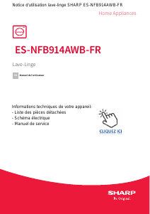 Mode d’emploi Sharp ES-NFB914AWB-FR Lave-linge