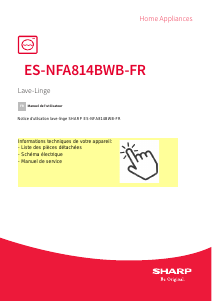 Mode d’emploi Sharp ES-NFA814BWB-FR Lave-linge