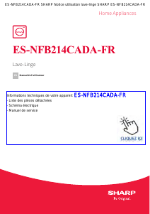 Mode d’emploi Sharp ES-NFB214CADA-FR Lave-linge