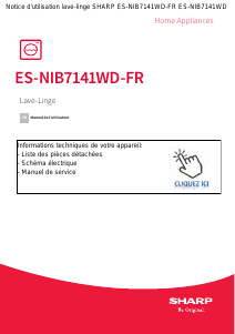 Mode d’emploi Sharp ES-NIB7141WD-FR Lave-linge