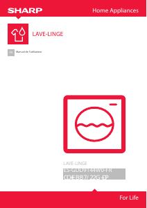 Mode d’emploi Sharp ES-GDD9144W0-FR Lave-linge