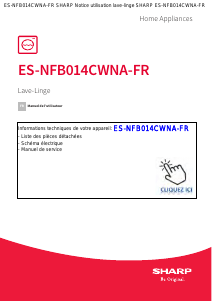 Mode d’emploi Sharp ES-NFB014CWNA-FR Lave-linge