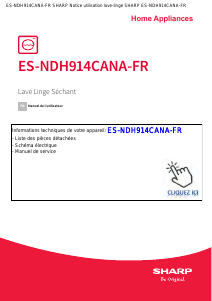 Mode d’emploi Sharp ES-NDH914CANA-FR Lave-linge