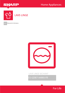 Mode d’emploi Sharp ES-GDB7144W0-FR Lave-linge
