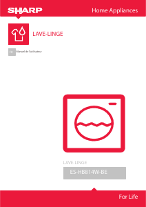 Mode d’emploi Sharp ES-HB814W-BE Lave-linge