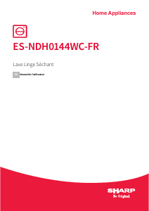 Mode d’emploi Sharp ES-NDH0144WC-FR Lave-linge