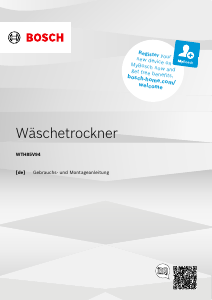 Bedienungsanleitung Bosch WTH85V94 Trockner