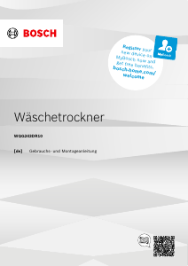 Bedienungsanleitung Bosch WQG243DR10 Trockner