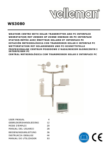 Instrukcja Velleman WS3080 Stacja pogodowa