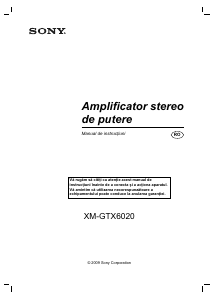 Manual Sony XM-GTX6020 Amplificator auto
