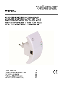 Manual de uso Velleman WIFIR1 Amplificador de señal