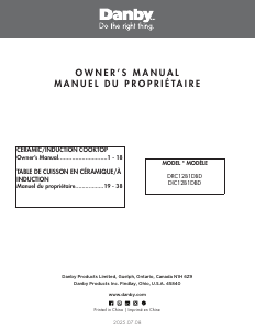 Mode d’emploi Danby DIC12B1DBD Table de cuisson