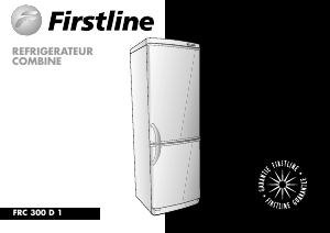 Mode d’emploi Firstline FRC300D1.X Réfrigérateur combiné