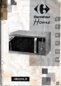 Mode d’emploi Carrefour Home HMG20SS-10 Micro-onde