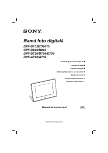 Manual Sony DPF-D1020 Ramă foto digitală