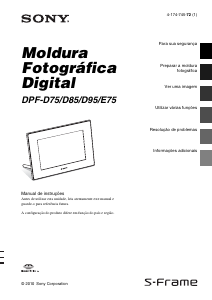 Manual Sony DPF-D85 Moldura digital