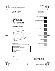 Bruksanvisning Sony DPF-D92 Digital fotoram