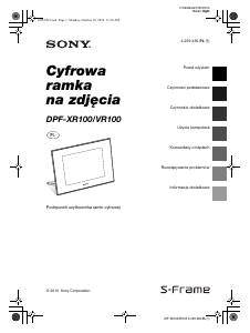 Instrukcja Sony DPF-VR100 Ramka cyfrowa