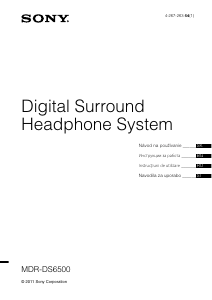 Наръчник Sony MDR-DS6500 Слушалка