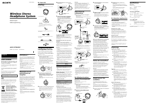 Mode d’emploi Sony MDR-RF800RK Casque