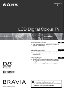 Manual Sony Bravia KDL-15G2000 Televisor LCD
