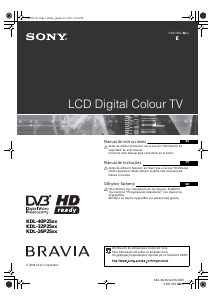 Manual Sony Bravia KDL-26P2520 Televisor LCD