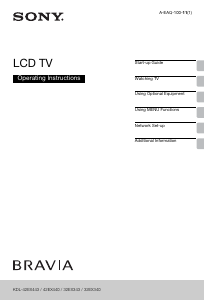 Manual Sony Bravia KDL-32EX340 LCD Television
