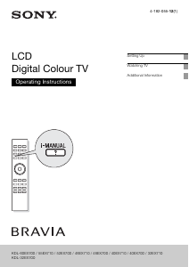 Manual Sony Bravia KDL-32EX710 LCD Television