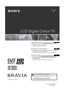 Manual Sony Bravia KDL-32P2520 LCD Television