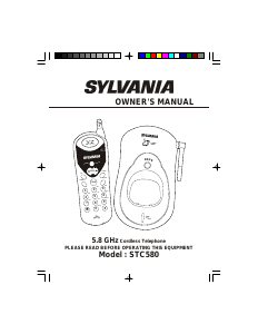 Manual Sylvania STC580 Wireless Phone