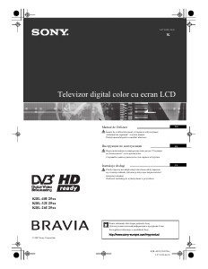 Manual Sony Bravia KDL-32U2520 Televizor LCD