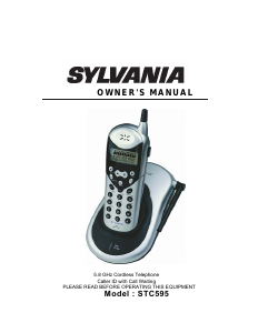 Manual Sylvania STC595 Wireless Phone