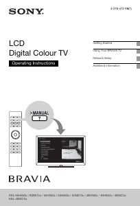 Manual Sony Bravia KDL-55HX820 LCD Television