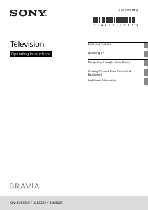 Manual Sony Bravia KLV-40R352E LCD Television