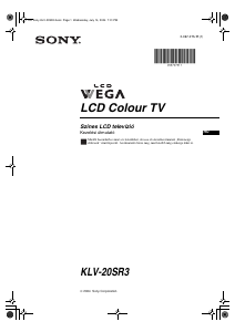 Használati útmutató Sony Wega KLV-20SR3 LCD-televízió