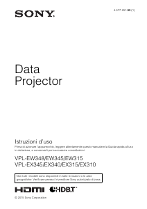Manuale Sony VPL-EX310 Proiettore