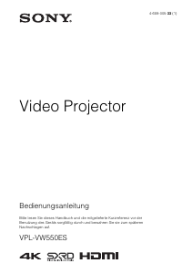 Bedienungsanleitung Sony VPL-VW550ES Projektor