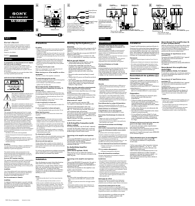Manual Sony SA-WD200 Subwoofer