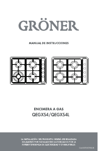 Manual de uso Gröner QEGXS4L Placa