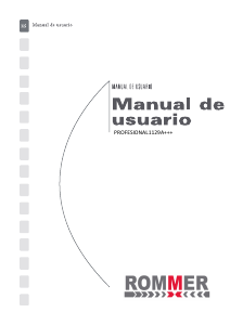 Manual de uso Rommer Professional 1129 Lavadora