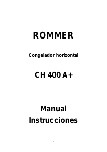 Manual de uso Rommer CH 400 Congelador