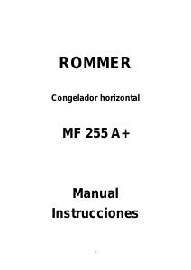Manual de uso Rommer MF 255 Congelador