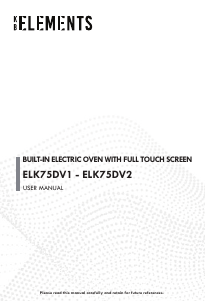Handleiding KB Elements ELK75DV2 Oven